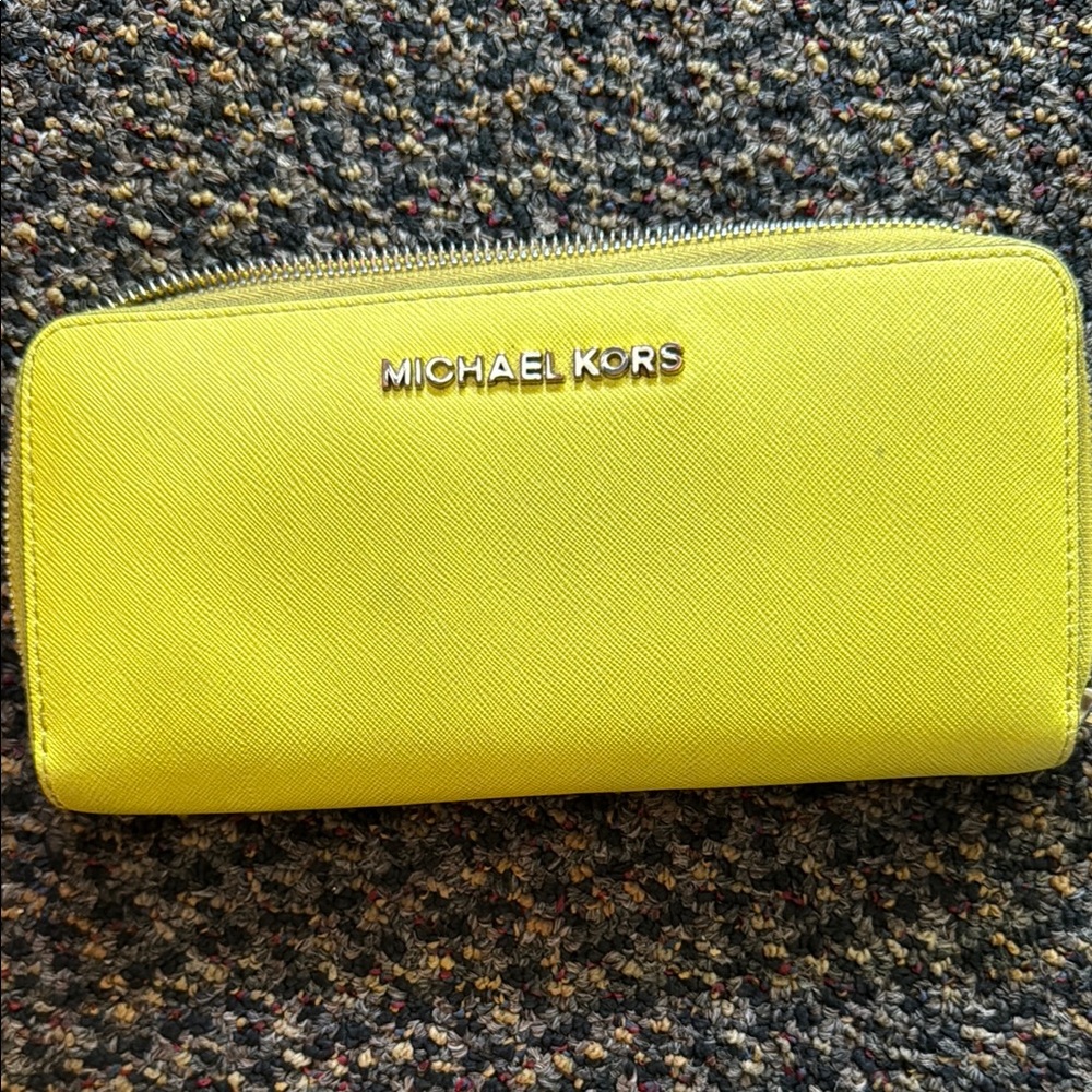 Michael Kors Yellow Leather Wallet